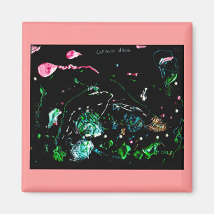 Abby's abstract of puff paint maget magnet