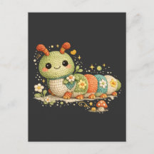 ABC 123 Heartbeat Funny Cute Caterpillar Crochet