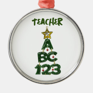 *ABC 123* "TEACHER" ORNAMENT