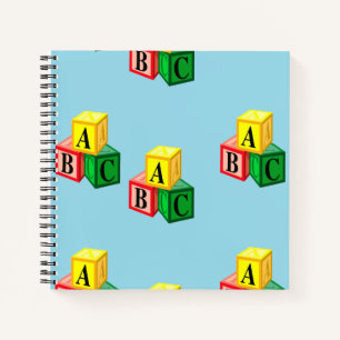 abc alphabet blocks notebook