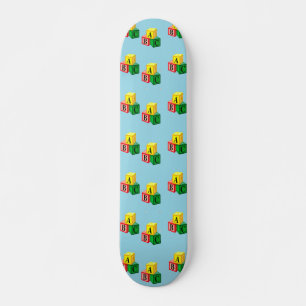 abc alphabet blocks skateboard