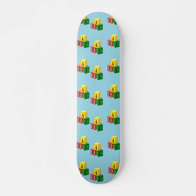 abc alphabet blocks skateboard (Front)