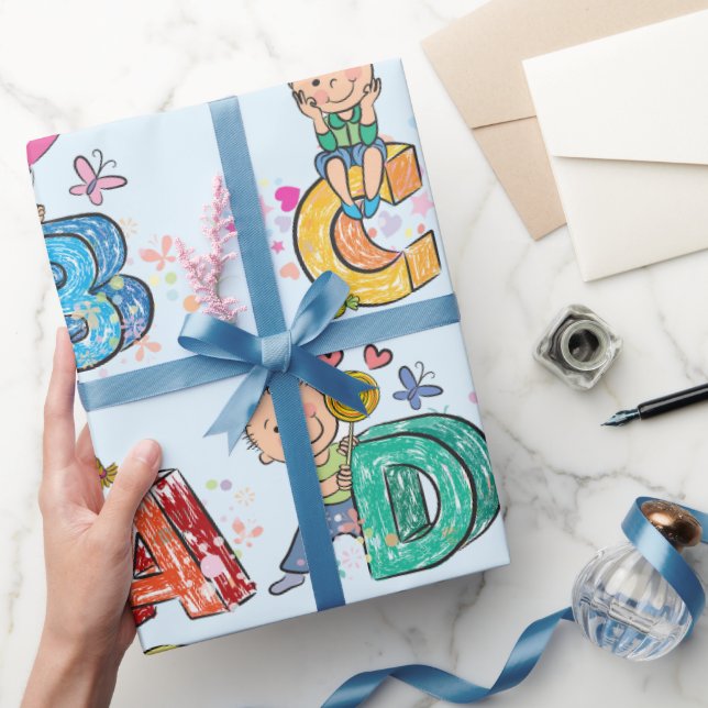 ABC Alphabet Children  Wrapping Paper (Gifting)