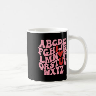 Abc Alphabet I Love You English Teacher Valentines Coffee Mug