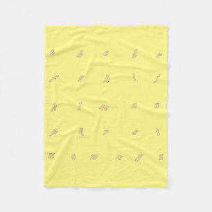 ABC Alphabet Lower Case Fleece Blankets