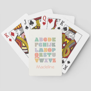 ABC Alphabet Name Personalised Playing Cards
