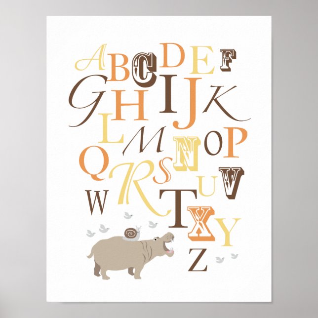 ABC Alphabet Nursery Print (Front)