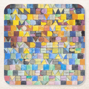 ABC (Alphabet), Paul Klee Square Paper Coaster