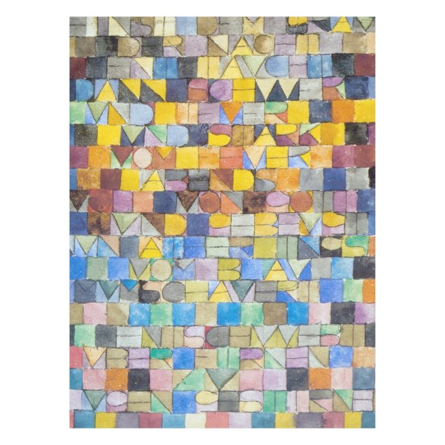 ABC (Alphabet), Paul Klee Tablecloth (Front)