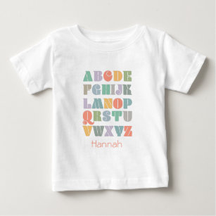 ABC Alphabet Personalised Name Mouse Pad Baby T-Shirt