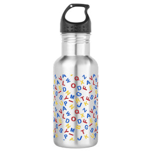 ABC Alphabet Red Yellow Blue 532 Ml Water Bottle