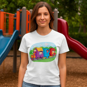 ABC Alphabet Train with Kids Fun Educational T-Shirt