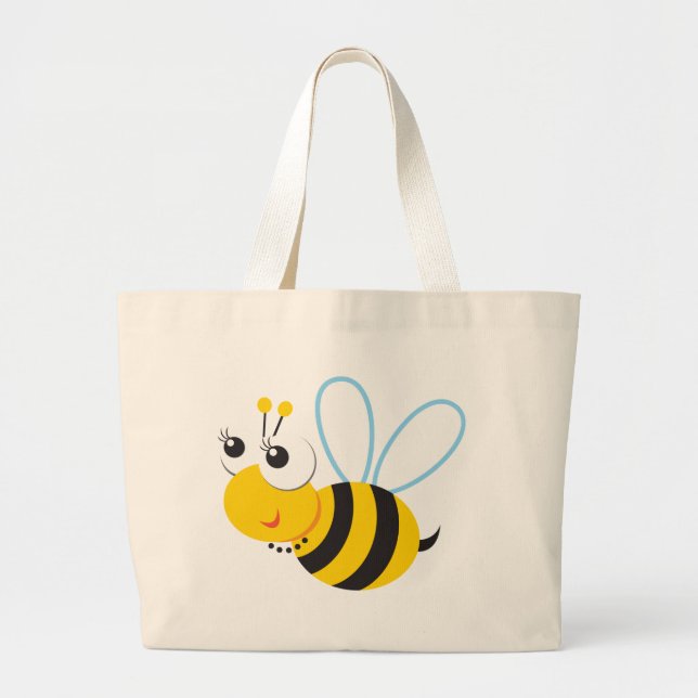 ABC Animals Betty Bee Large Tote Bag (Front)