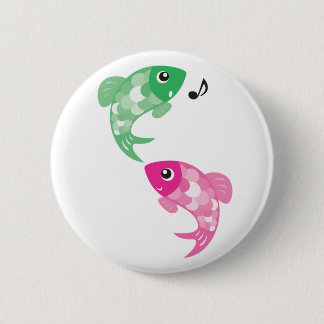 ABC Animals - Figaro & Finzy Fish 6 Cm Round Badge