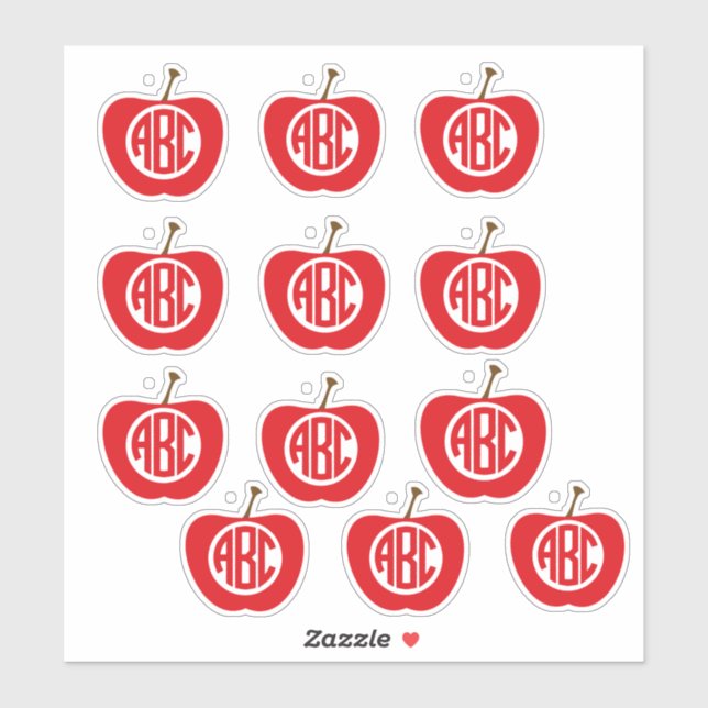 ABC Apple Stickers (Sheet)