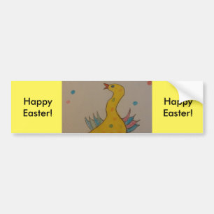 #ABC Art by Children, Easter Duck Bumper Sticker