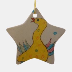 #ABC Art by Children, Easter Duck Ceramic Tree Decoration
