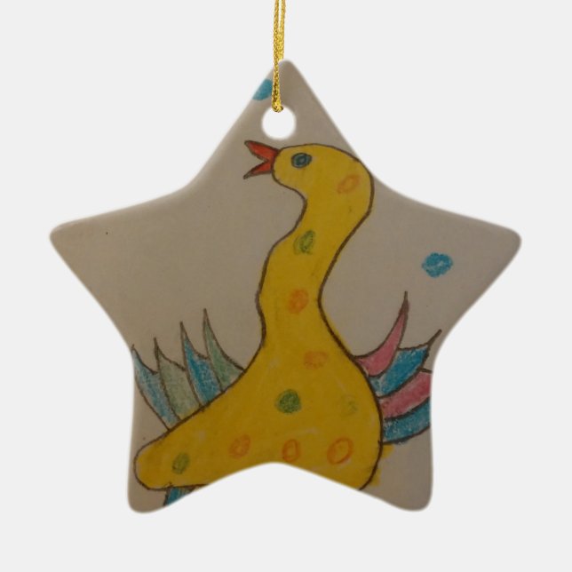 #ABC Art by Children, Easter Duck Ceramic Tree Decoration (Front)