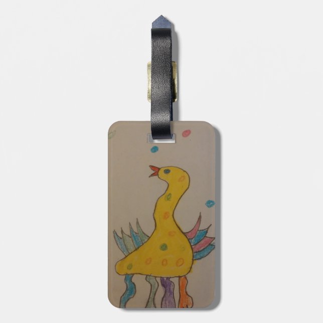 #ABC Art by Children, Easter Duck Luggage Tag (Back Vertical)