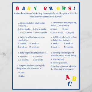 ABC "Baby Grows!" Game Flyer