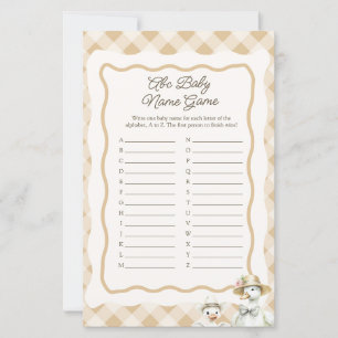 ABC Baby Name Goose Theme Baby Shower Game