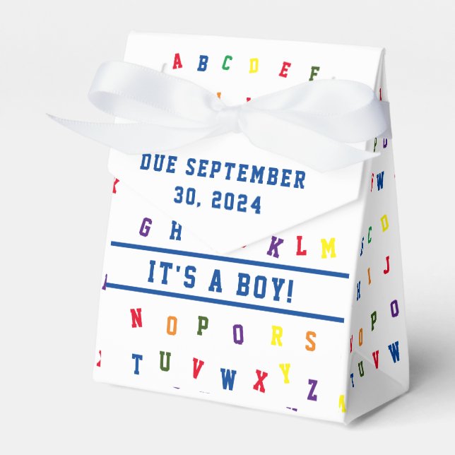 ABC Baby Shower  Favour Box (Front Side)
