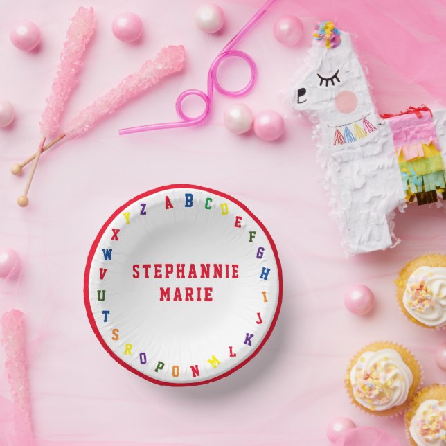 ABC Baby Shower Paper Plate (Party)