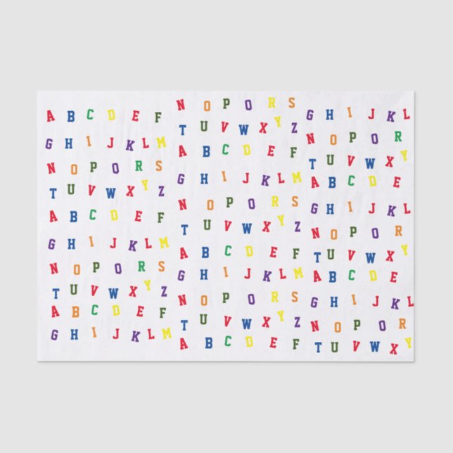 ABC Baby Shower Tissue Paper (Front)