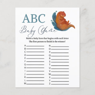 ABC babyshower game sea otter theme