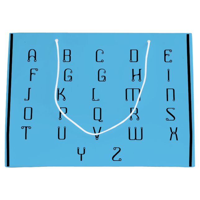 ABC _BEAUTIFUL_BLACK_BLUE LARGE GIFT BAG (Front)