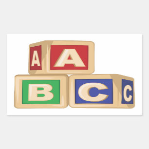 ABC Blocks Rectangular Sticker