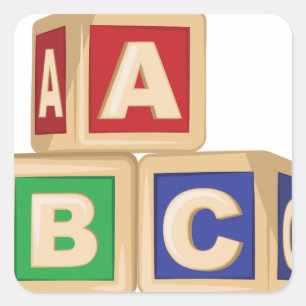 ABC Blocks Square Sticker