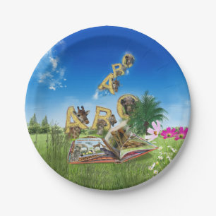 ABC Capital Alphabet themes. Paper Plate