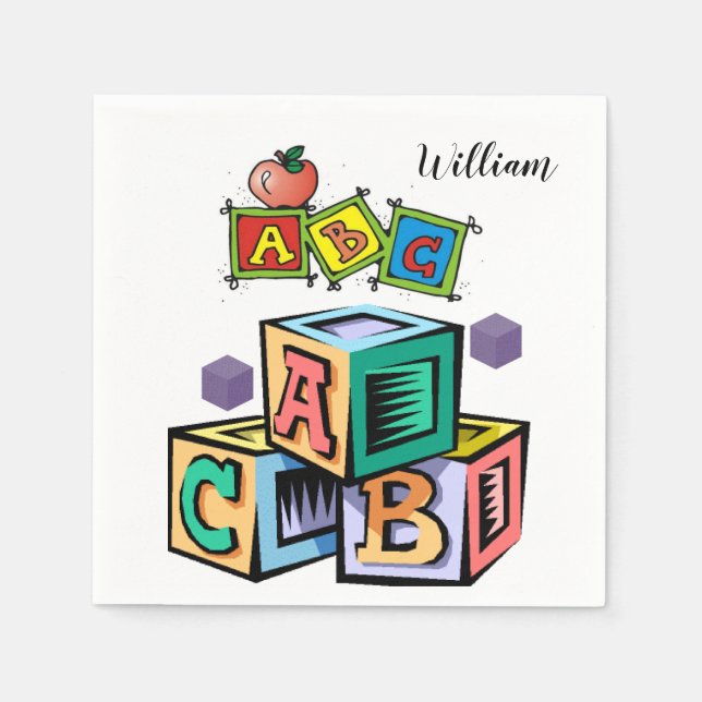 abc children's baby napkins (Front)