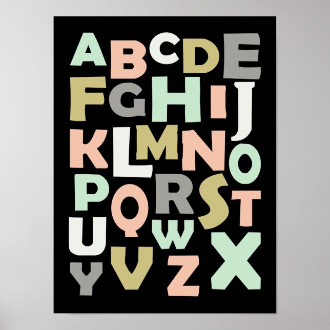 ABC Childrens Educational Nursery Poster (Front)