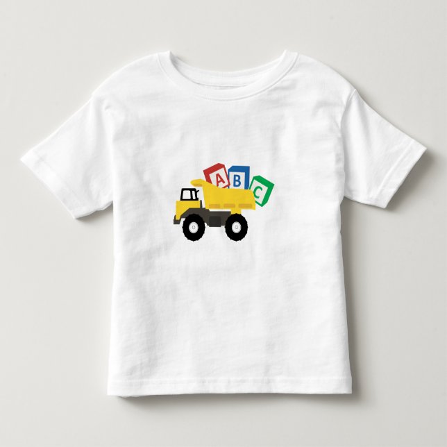 ABC Construction Trucks Toddler T-Shirt (Front)