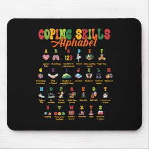 Abc Coping Skills Alphabet Mental Health Awareness Mouse Mat