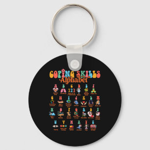 Abc Coping Skills Alphabet Self Care Mental Health Key Ring