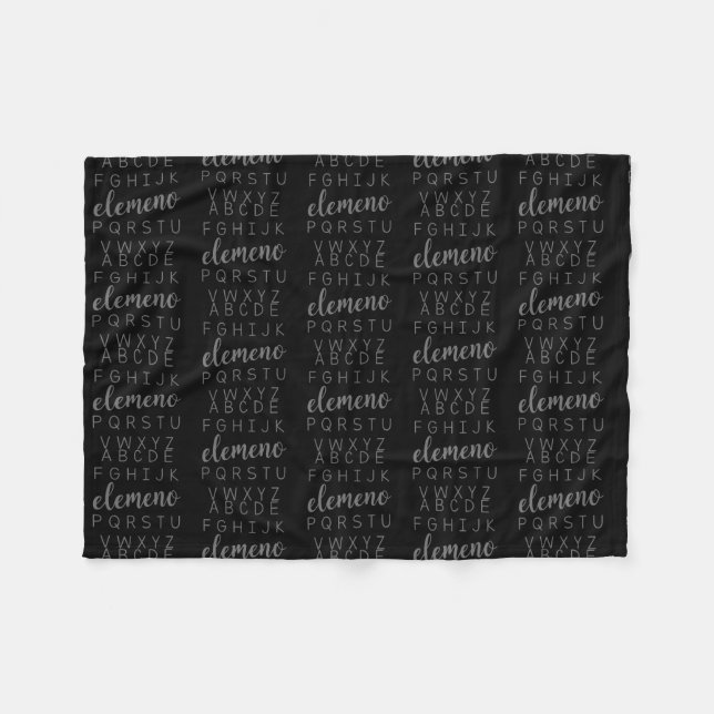 ABC Elemeno Alphabet Kindergarten Preschool Fleece Blanket (Front (Horizontal))