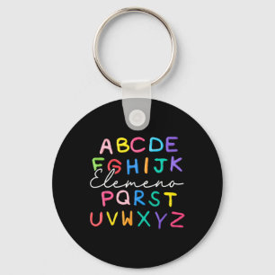 Abc Elemeno Kindergarten Teacher Boy Girl Kid Back Key Ring
