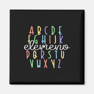 Abc Elemeno Kindergarten Teacher Cute Gifts Back T Magnet