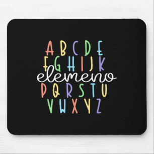 Abc Elemeno Kindergarten Teacher Cute Gifts Back T Mouse Mat