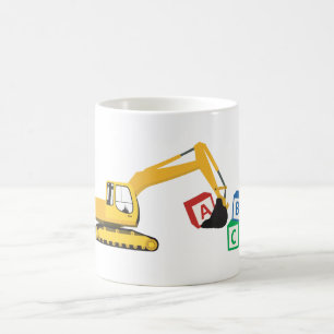 ABC Excavator Construction Truck Coffee Mug