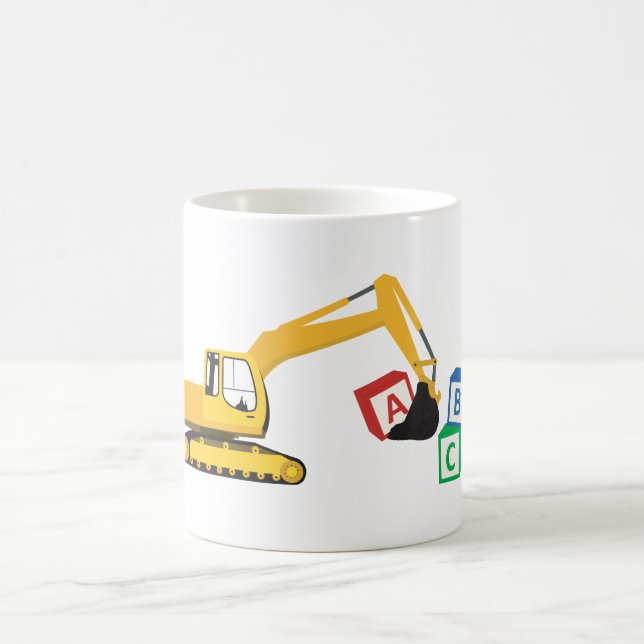 ABC Excavator Construction Truck Coffee Mug (Center)
