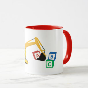 ABC Excavator Construction Truck Mug