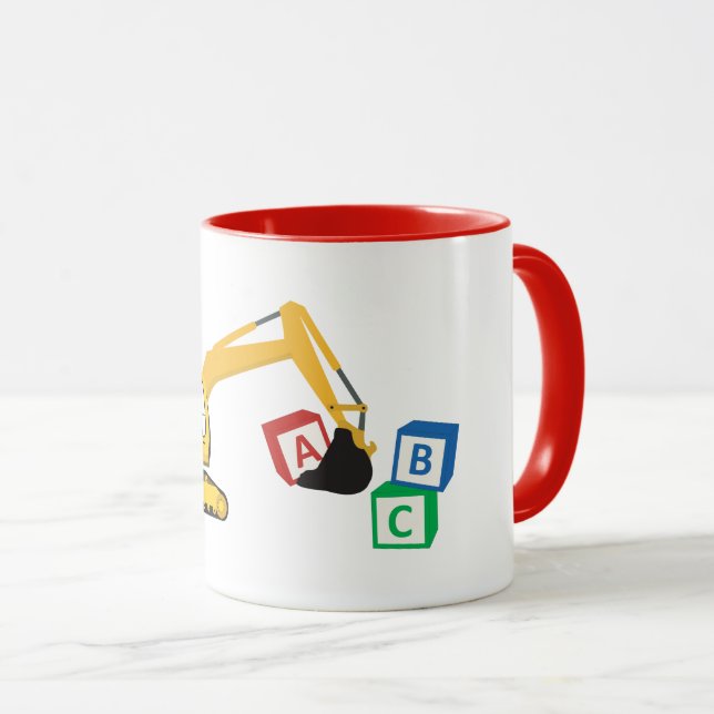 ABC Excavator Construction Truck Mug (Front Right)