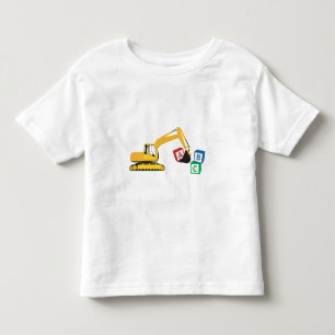 ABC Excavator Construction Truck Toddler T-Shirt
