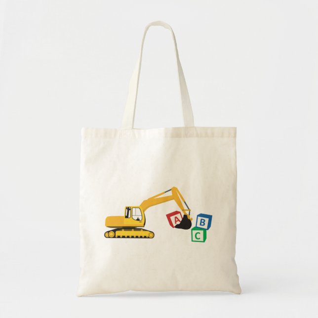 ABC Excavator Construction Truck Tote Bag (Front)