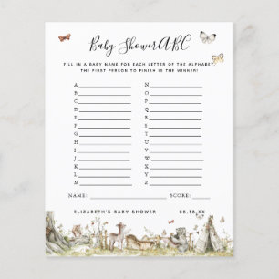 ABC Game   Floral Baby Shower Game