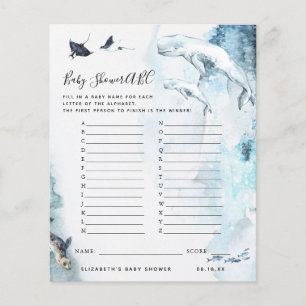 ABC Game Ocean Baby Shower Game